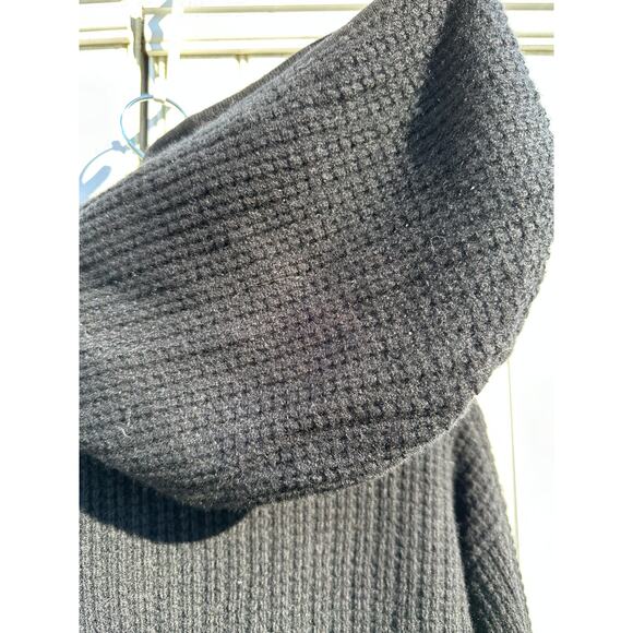 Alo Yoga Cashmere Plush Waffle Full Zip Hoodie Black Size Small $348 EUC Crop - Picture 15 of 16